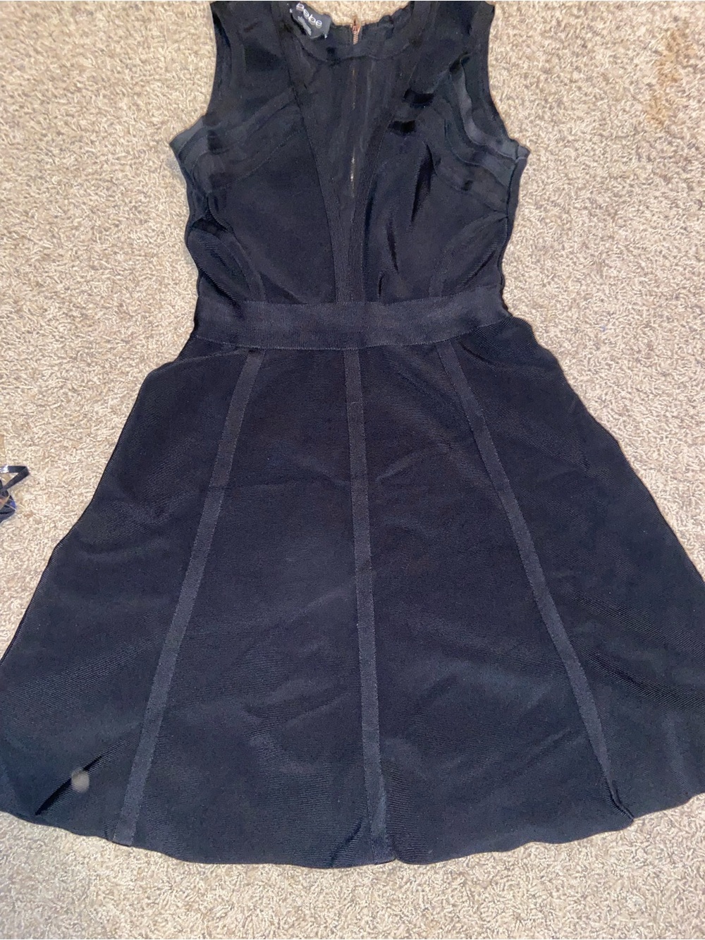 Sleeveless Black Fit-and-Flare Dress